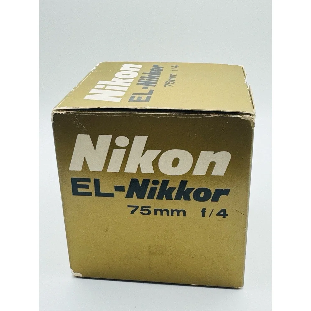 Nikon EL-Nikkor 75mm f/4 Enlarging Lens Made in Japan w/ Original Box Case